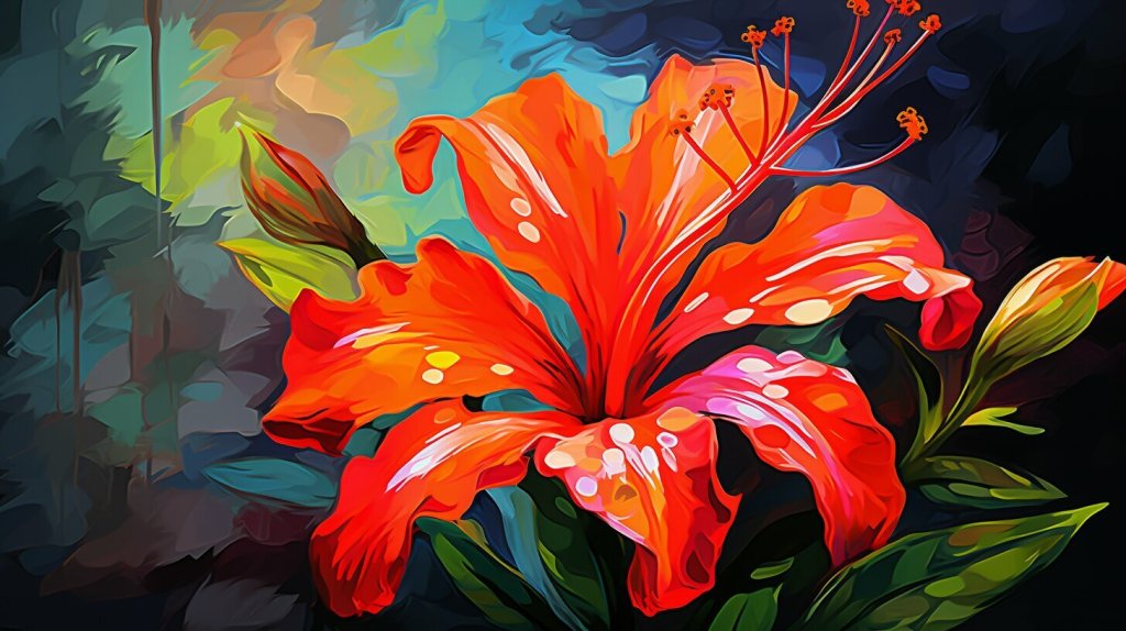 Costa Rican flower in art