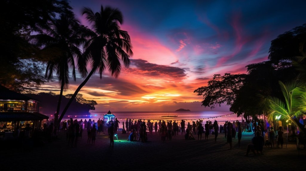 nightlife at the beaches in Costa Rica