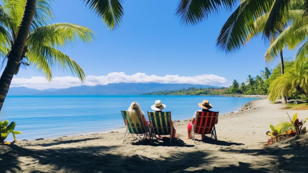 Expats enjoying the beach in Costa Rica