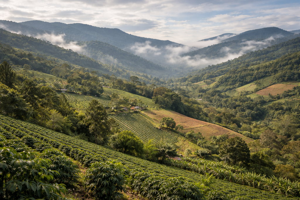 Mountain region in Costa Rica where coffee is commonly grown