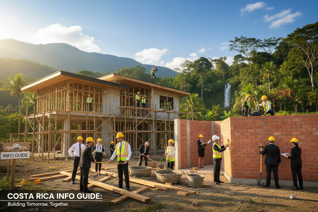 Construction site scene in Costa Rica