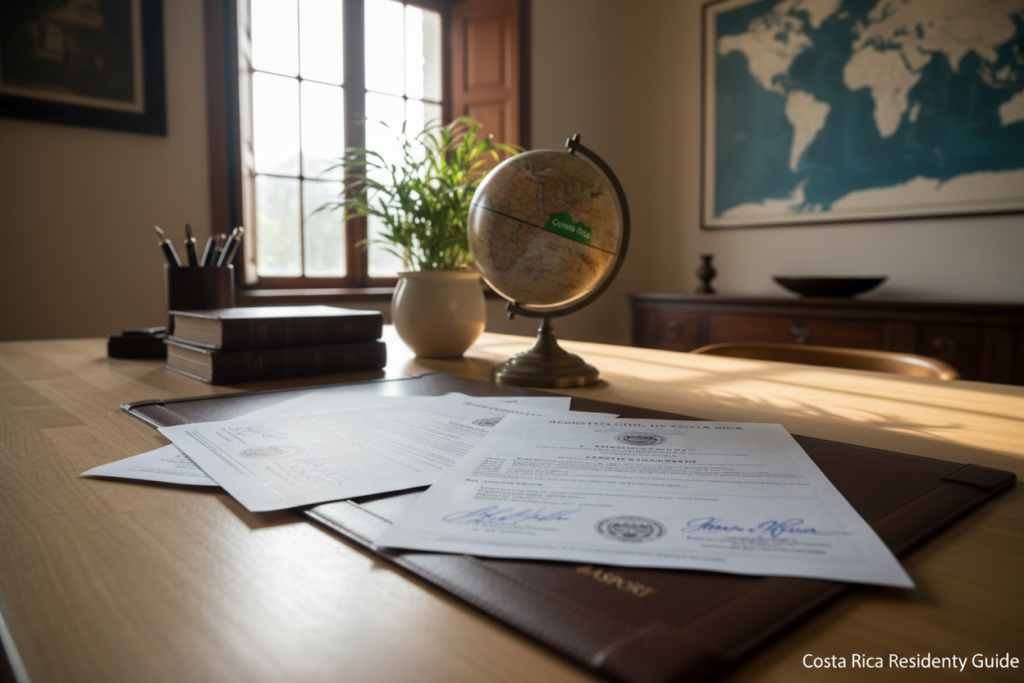 Costa Rica civil registry documents