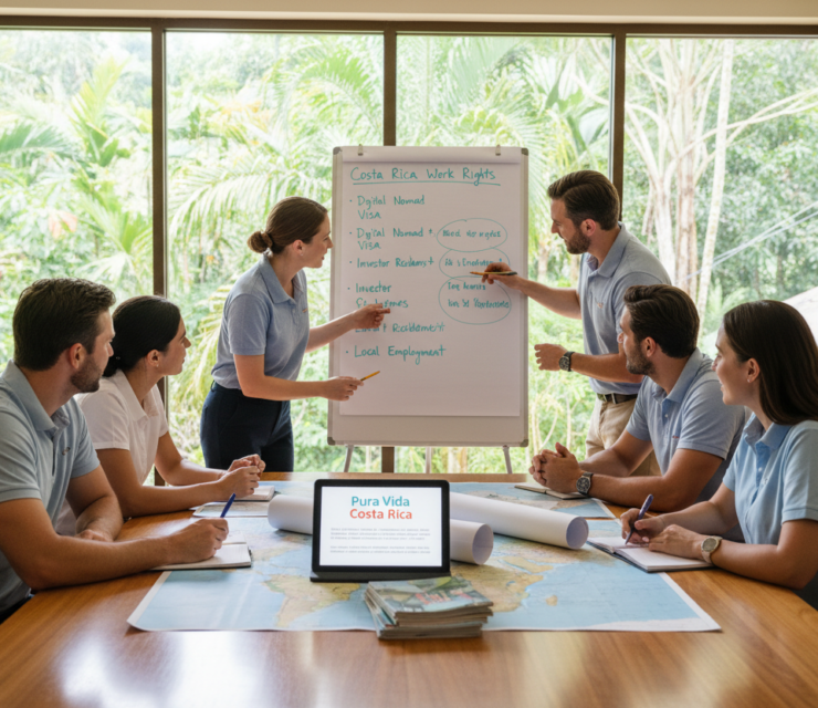 Navigating Costa Rica Residency: Work Rights by Category