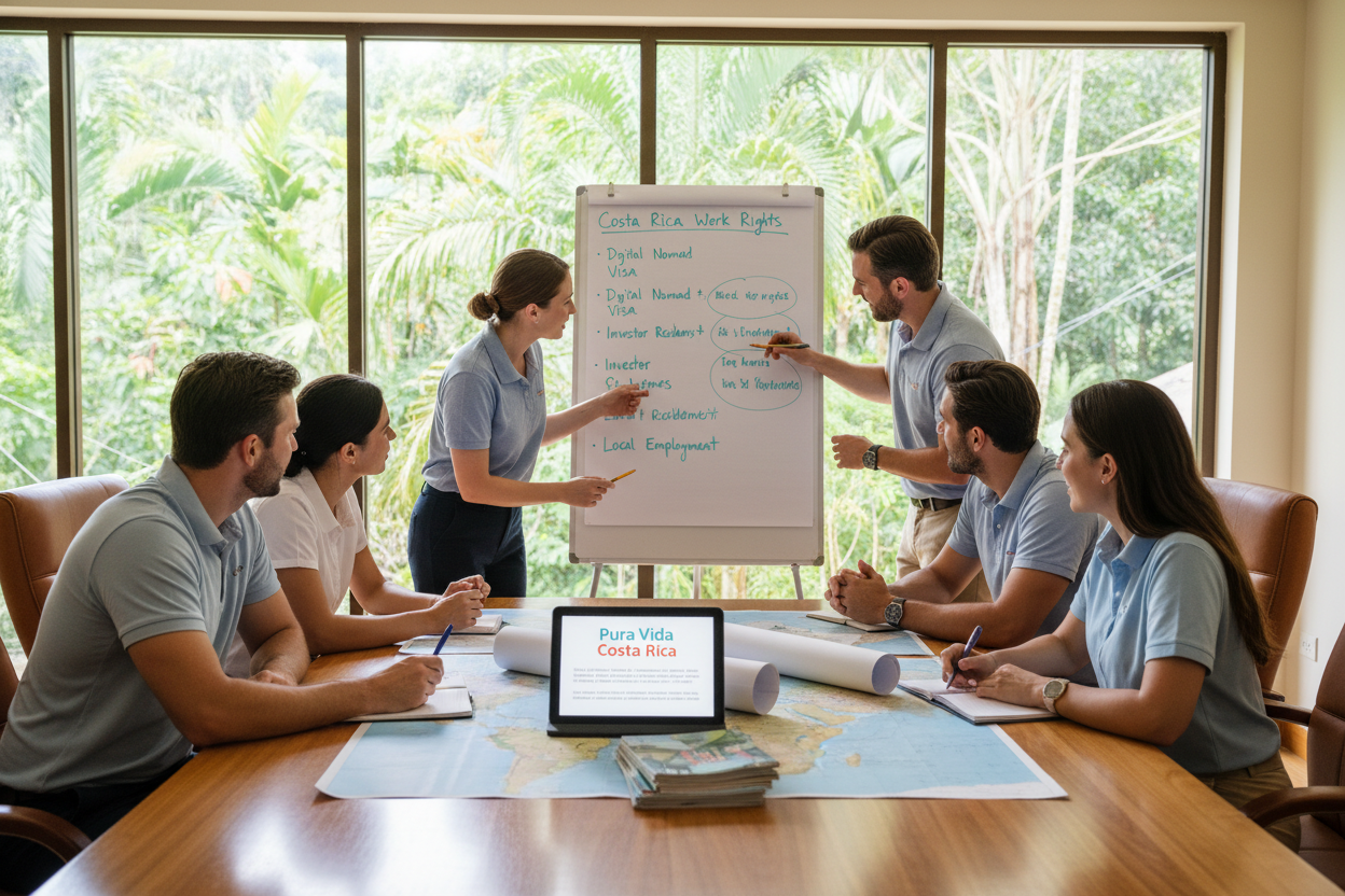Navigating Costa Rica Residency: Work Rights by Category