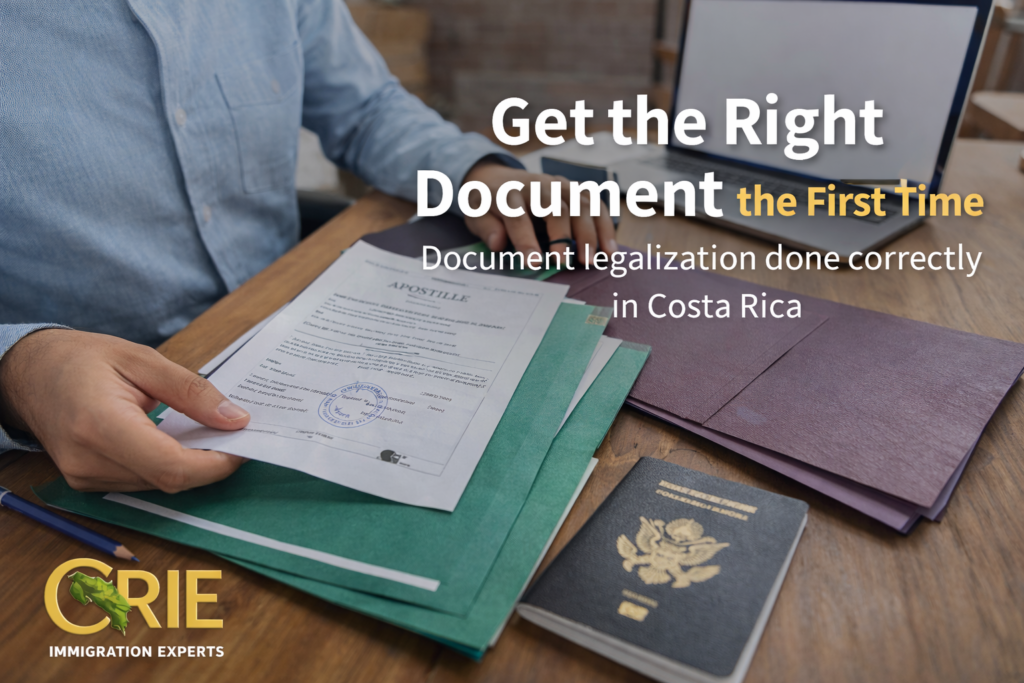 Organizing apostille and immigration documents for Costa Rica residency