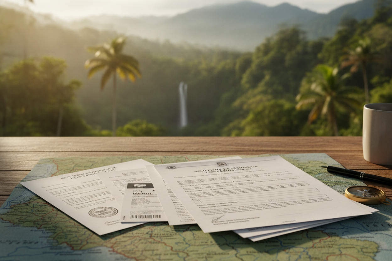 Key documents assembled for a Costa Rica citizenship application