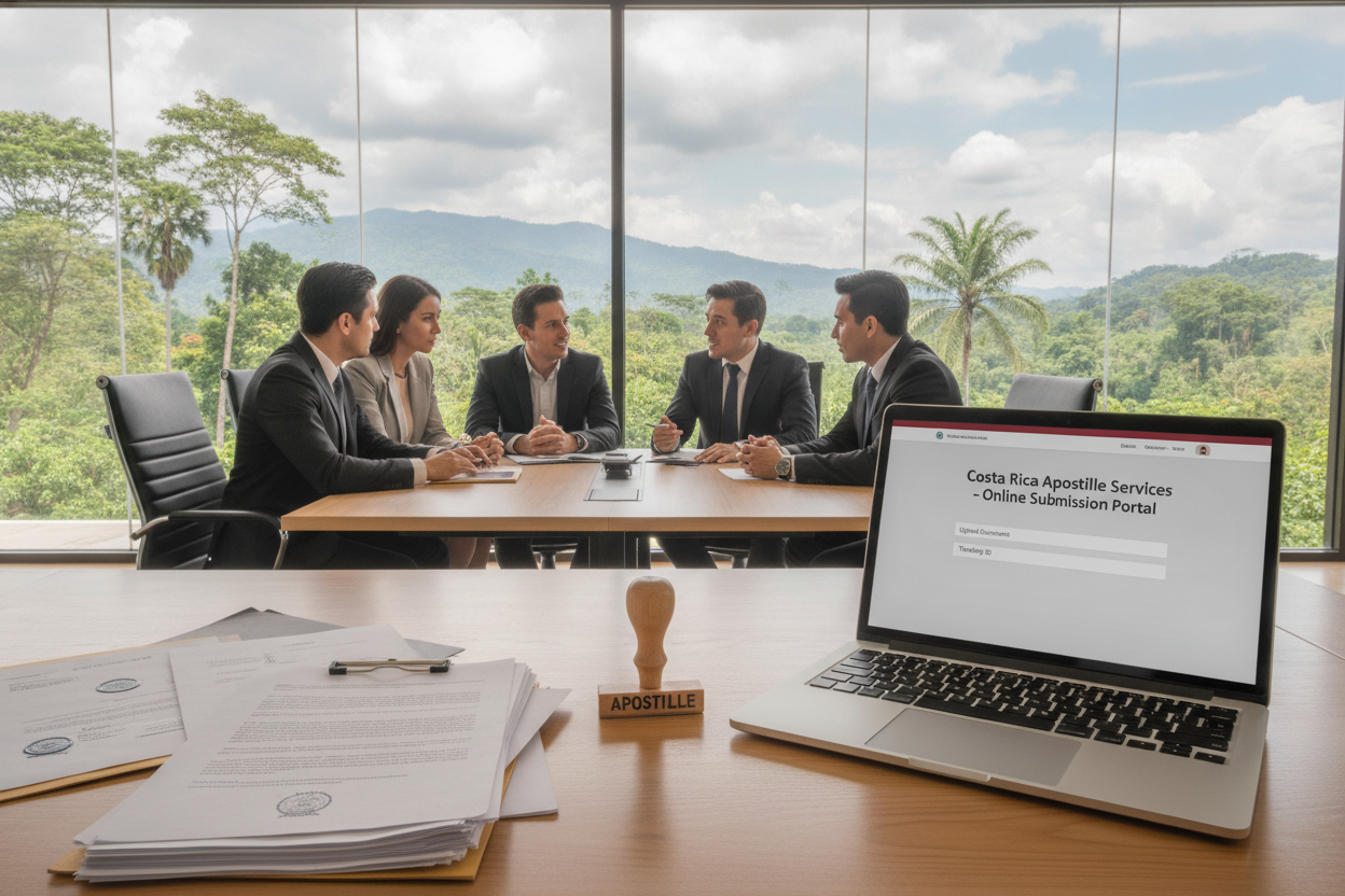 Documents prepared and certified for a Costa Rica residency file