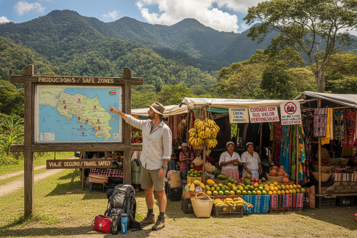 Costa Rican landscape showcasing essential safety precautions for tourists