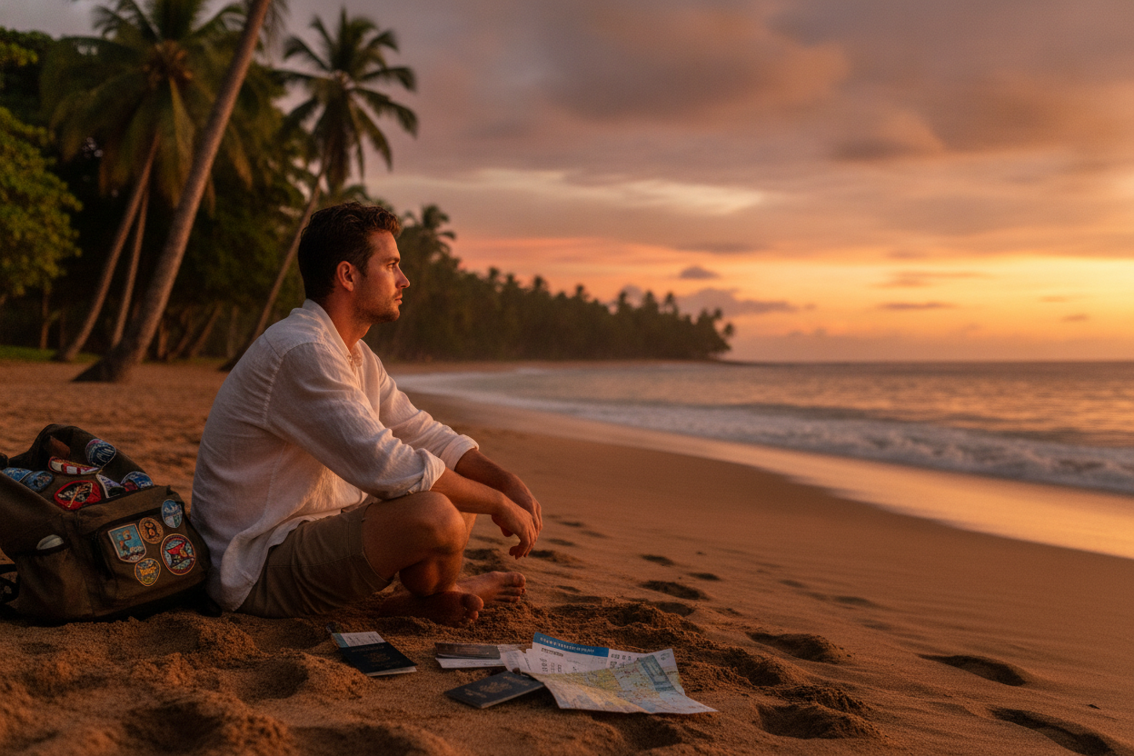 Beach scene in Costa Rica
