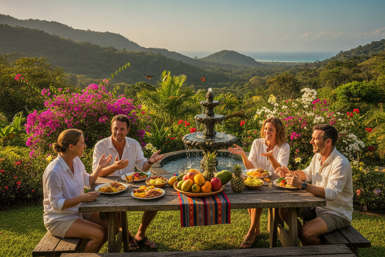 Outdoor scene showcasing the vibrant culture of Costa Rica