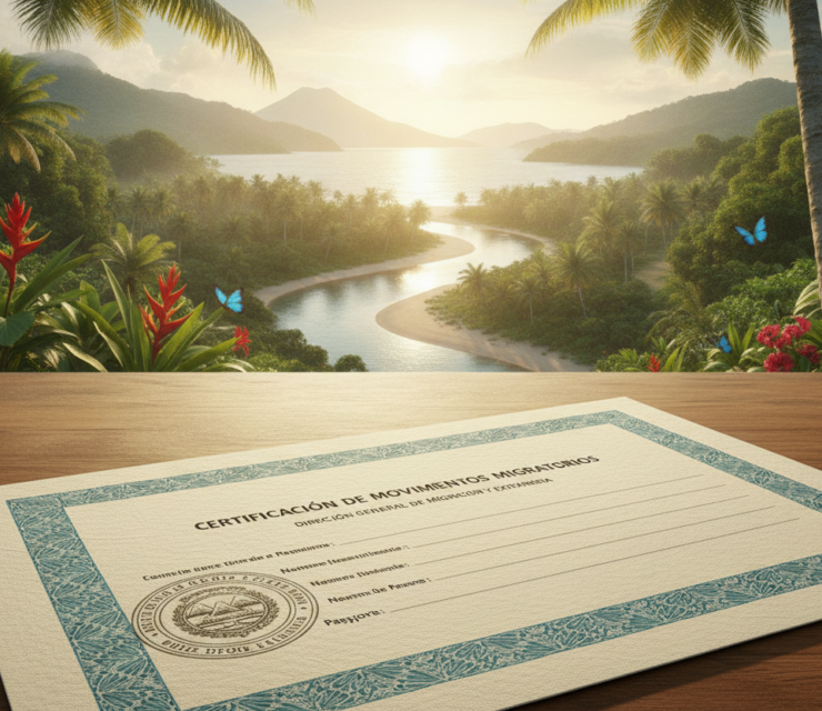 Costa Rica Certification of Movimientos Migratorios