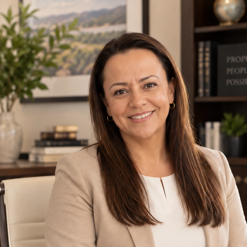 Johanna Álvarez, CRIE co-founder and immigration expert, at her desk in Costa Rica