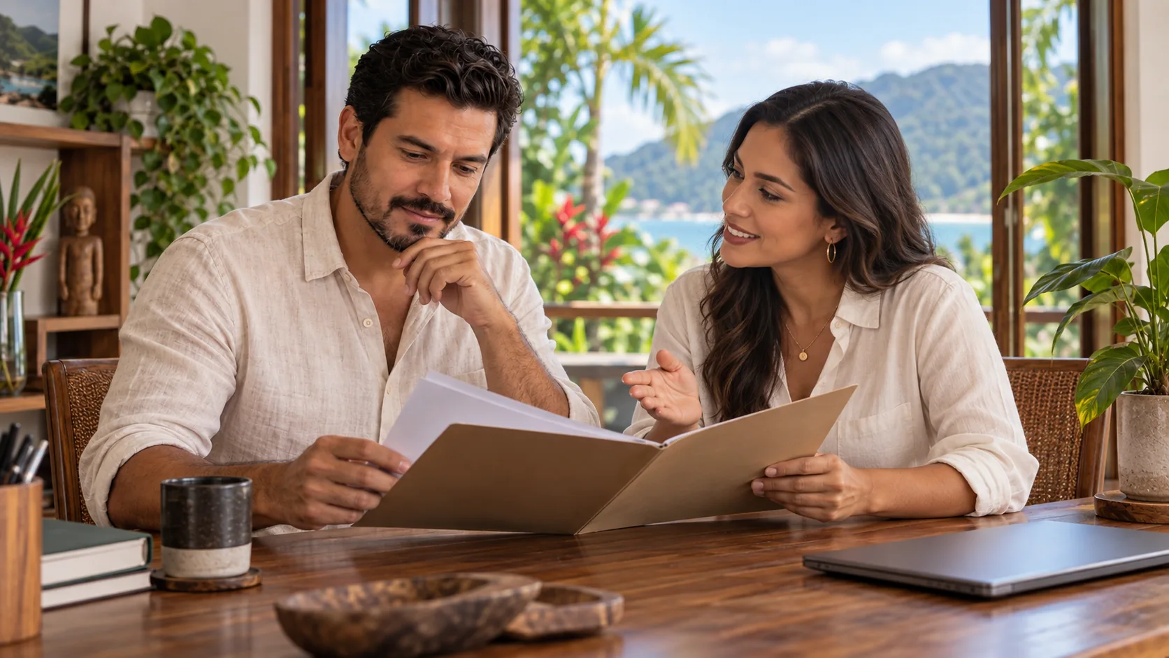 Self-employed applicant receiving guidance from a Costa Rica immigration adviser