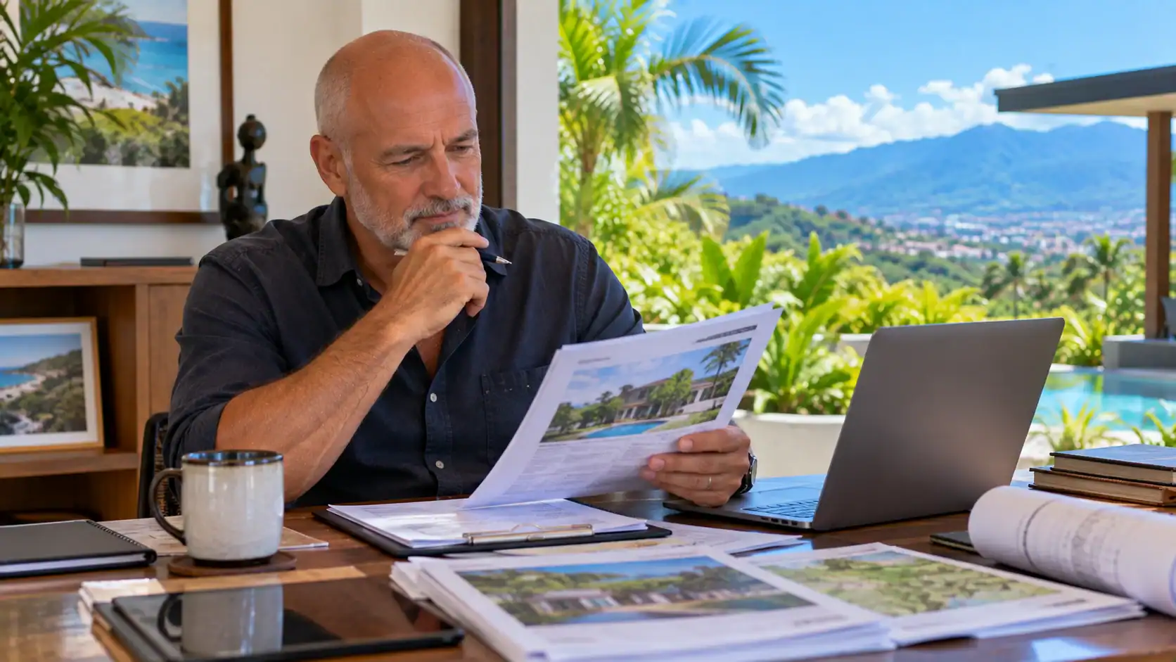 A lender reviewing a property appraisal at a desk