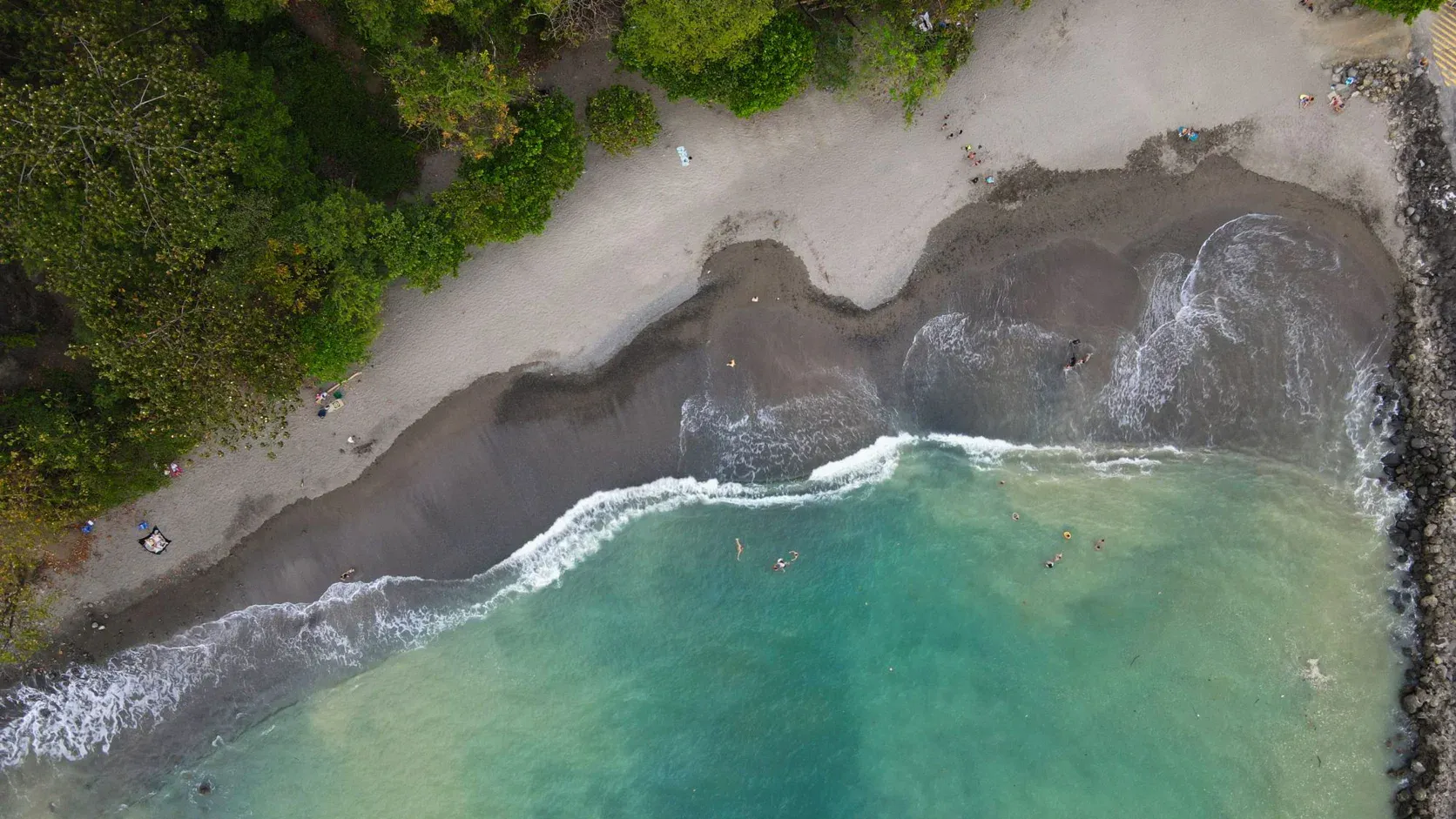 Aerial view of Playa Herradura on Costa Rica's Central Pacific coast