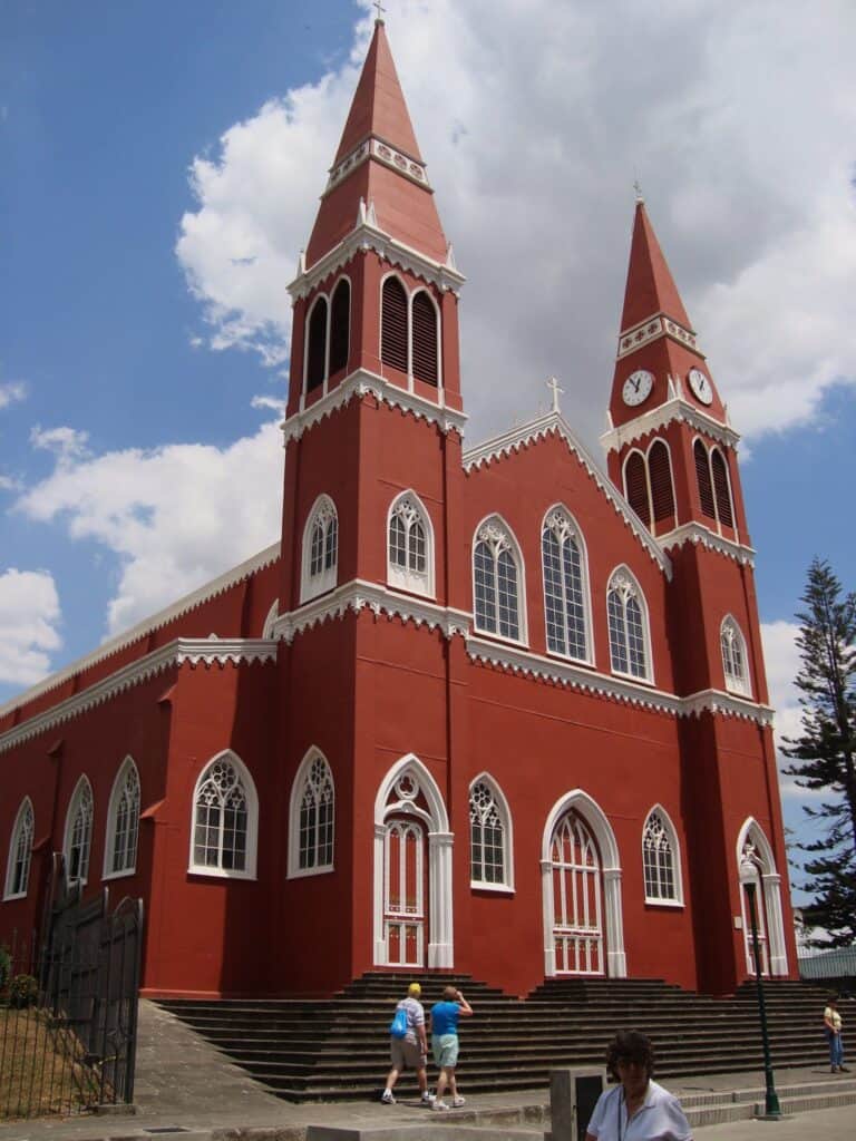 The red metal church of Grecia (Iglesia de la Merced), Costa Rica