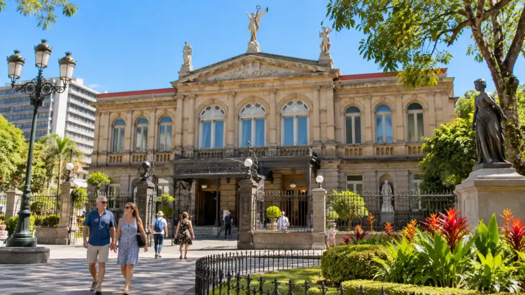 The National Theatre of Costa Rica in San José on a sunny day